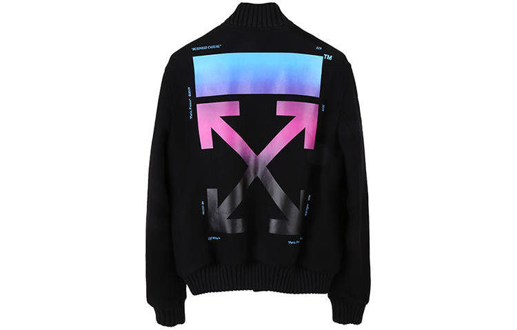 OFF-WHITE OFF WHITE FW19 Baseball Jacket Men's Black