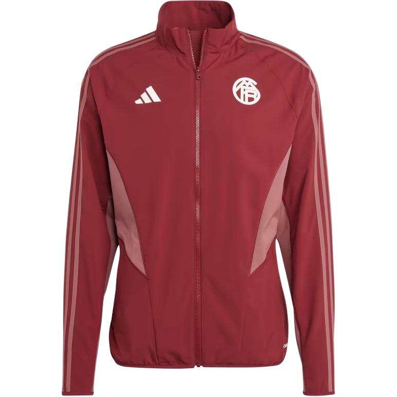 Adidas Adidas FC Bayern FC BAYERN ANTHEM Retro Sports Stand Collar Jackets Men's Dark Shadow Red