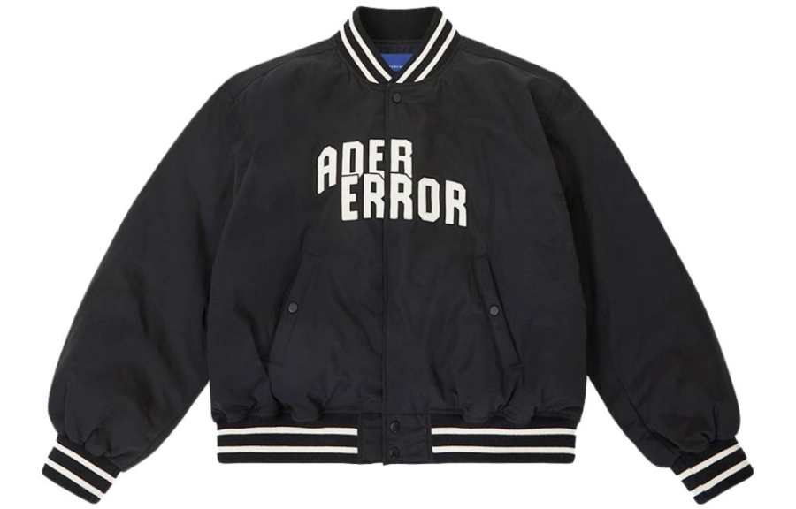 ADER ERROR ADER ERROR Baseball Jerseys Unisex Black Baseball Collar Moderate Straight Fit