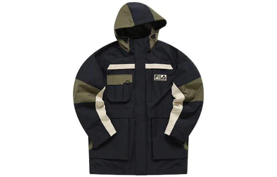 FILA FUSION X White Mountaineering White Mountaineering Puffer Jackets Men's Black Hooded Moderate Other