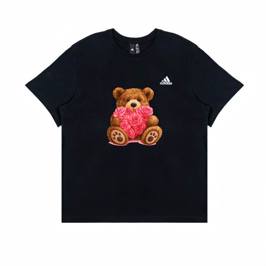 Adidas Adidas T Shirts Unisex Black Crew Neck Moderate Straight Fit