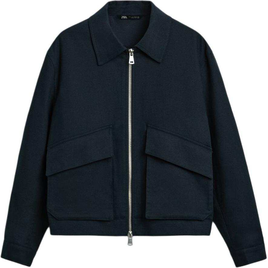 ZARA Jackets & Coats Men's Sea Blue