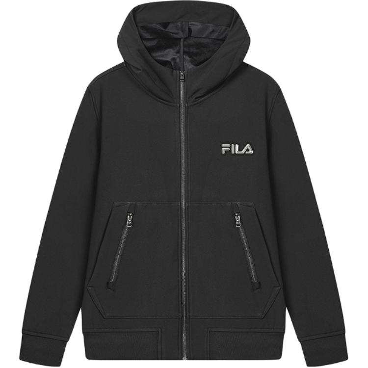 FILA Jackets Men's Black Hooded Moderate Other