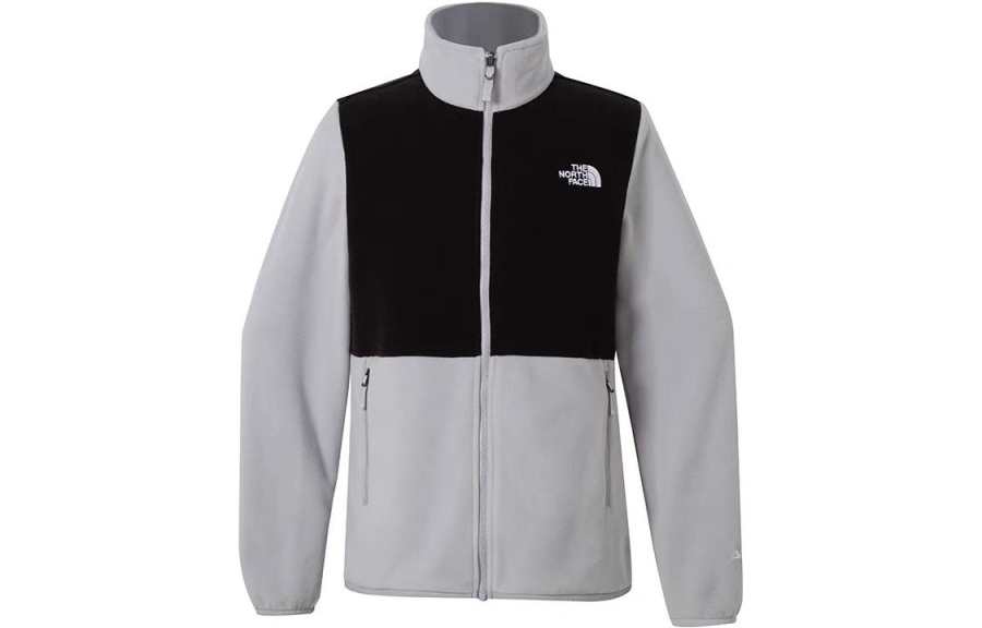 THE NORTH FACE Velvet Jackets Men's Gray Stand Collar Moderate