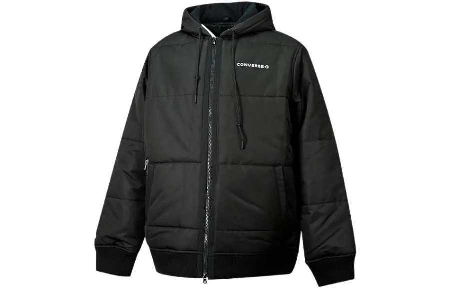Converse Converse Puffer Jackets Men's Black Hooded Moderate