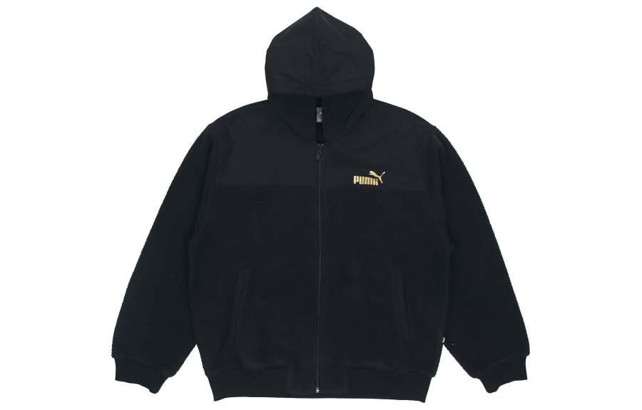 PUMA Velvet Jackets Men's Black Hooded Moderate