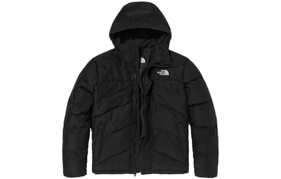 THE NORTH FACE Down Jackets Men's Black Hooded Thickened