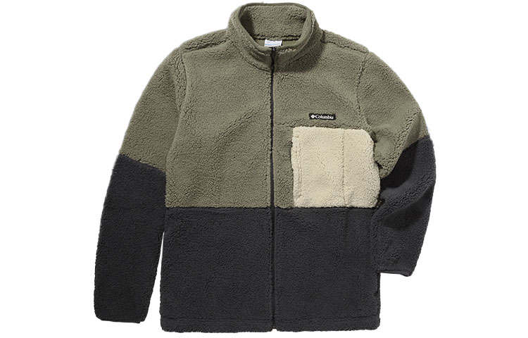 Columbia Velvet Jackets Men's Green Stand Collar Moderate