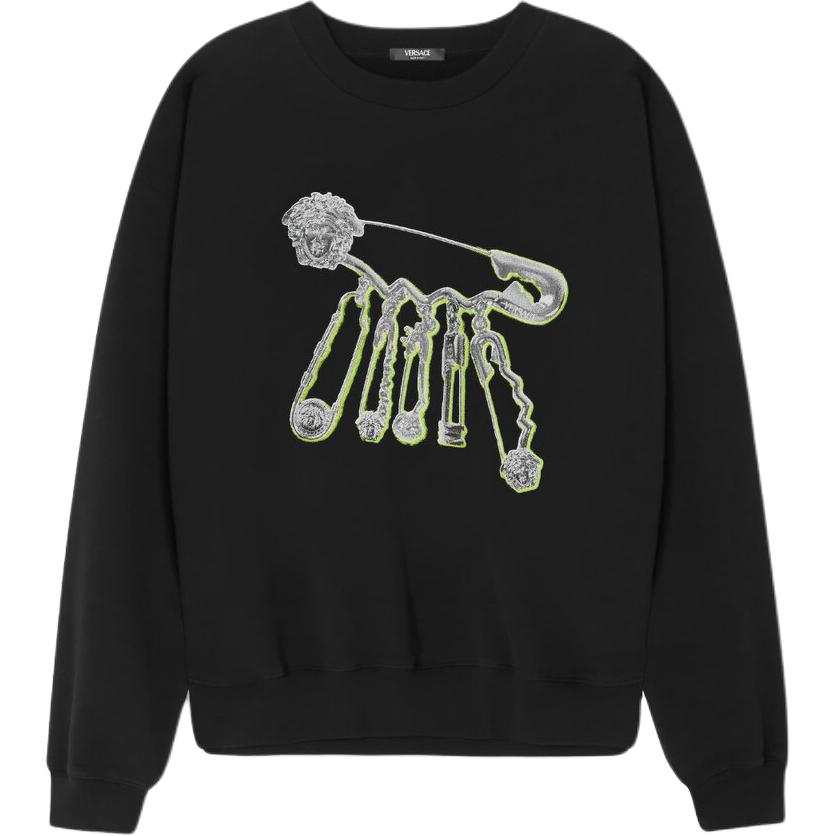 VERSACE VERSACE Pin Printed Crewneck Sweatshirt