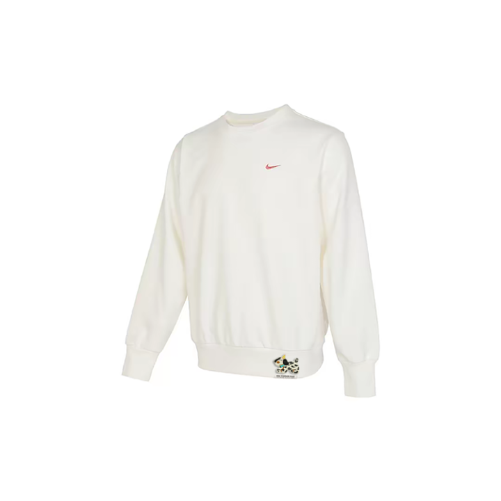 Nike Nike Versatile Trendy Cute Pet Logo Embroidery Sweatshirt Men's White