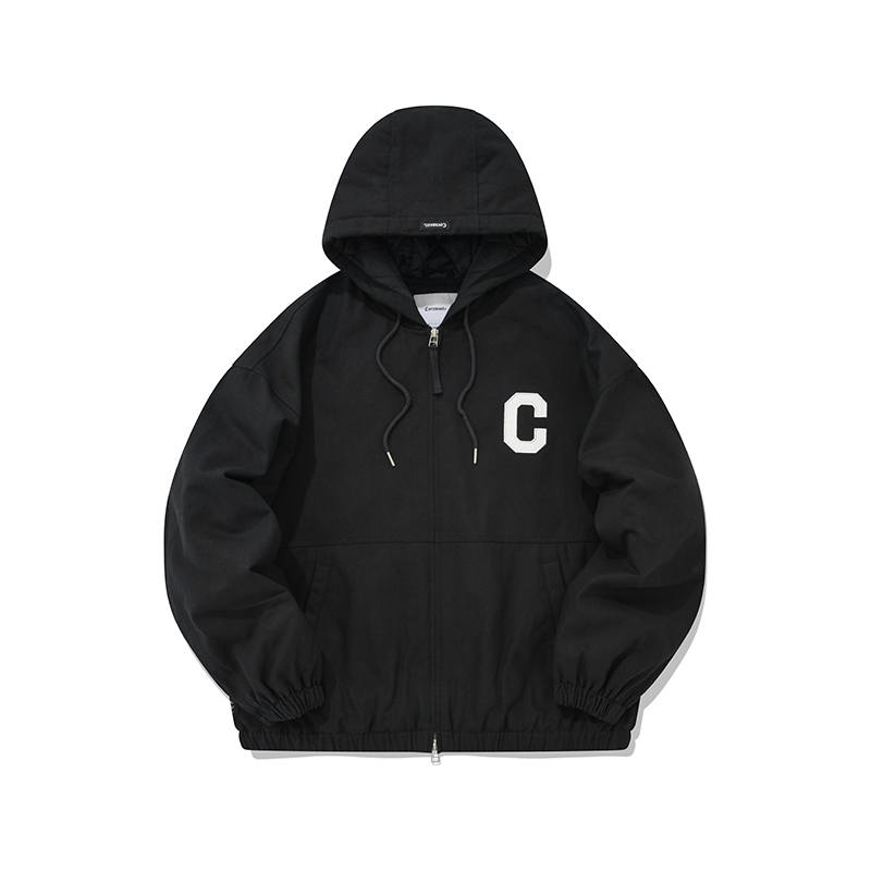 COVERNAT Puffer Jackets Unisex Black Hooded Non Detachable Moderate