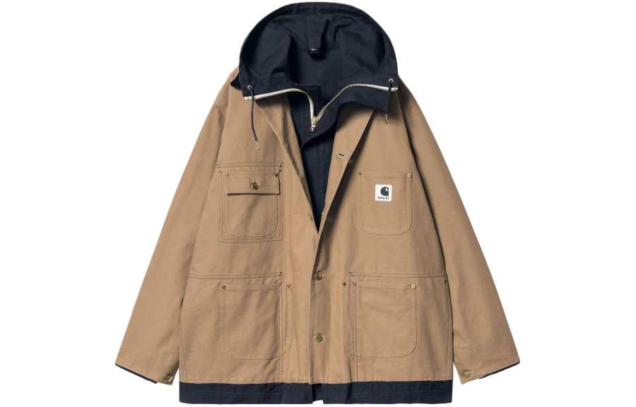 Sacai X Carhartt WIP Carhartt WIP SS24 Jackets Unisex Khaki Hooded Moderate Other