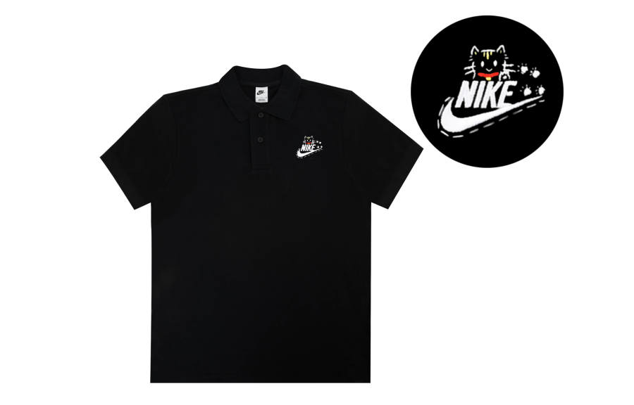 Nike Nike Polo Shirts Unisex Black Polo Collar Moderate Straight Fit