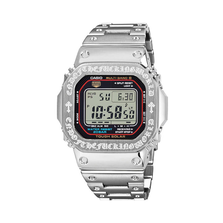 CASIO CASIO Custom Collection Solar Movement Metal Strap Watch Unisex Gray Dial