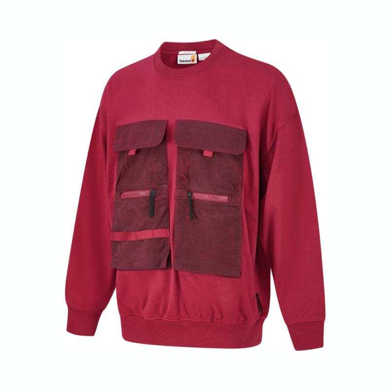 Timberland MEDIA UTILITY CREW NECK Sweatshirt Unisex Red