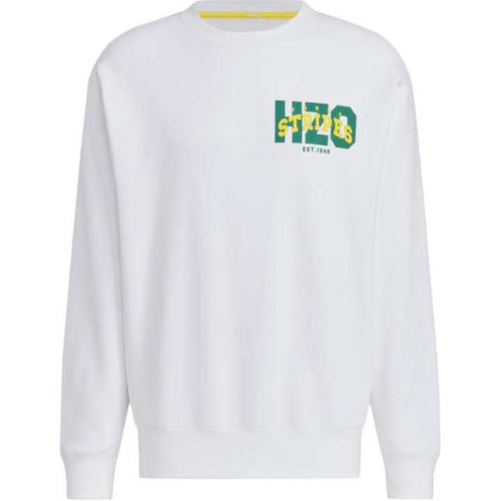 Adidas Adidas Clothing Sweatshirts Men's White Crew Neck Moderate