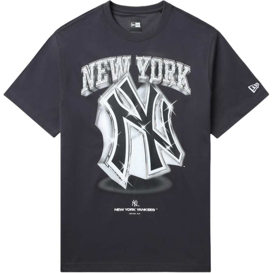 New Era T Shirts Men's Marine Blue Crew Neck Straight Fit