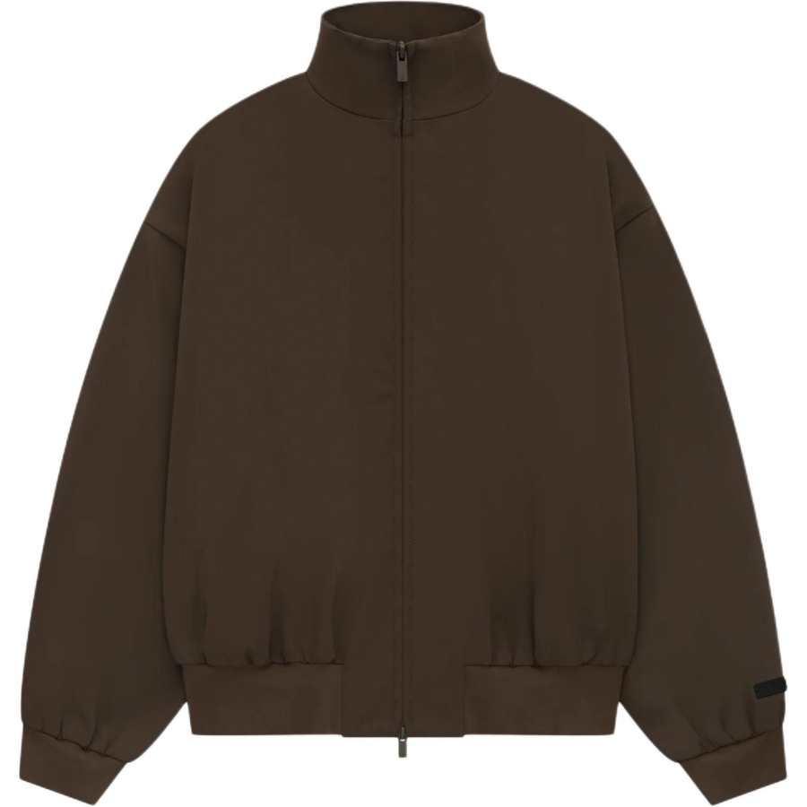 Fear Of God Essentials FALL24 HOLIDAY Collection Bonded Nylon Bomber Jacket Men's Ebony Brown/BROWN
