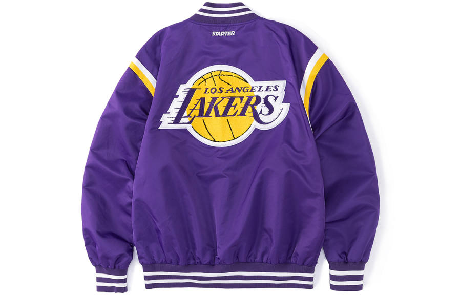 STARTER STARTER x NBA Baseball Jacket Unisex Lakers Purple