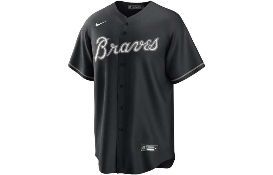 Nike Nike x MLB Baseball Jacket Atlanta Braves, Ronald Acuña Jr. Size 13 Men's Black