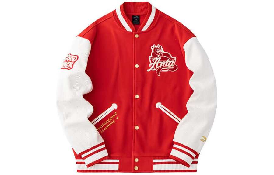 Anta Life Collection Baseball Jacket Coat Men's Rich Red