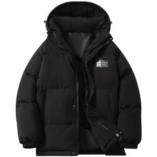 Antioffice Puffer Jackets Men's Hooded Thickened Padded Puffer Jacket