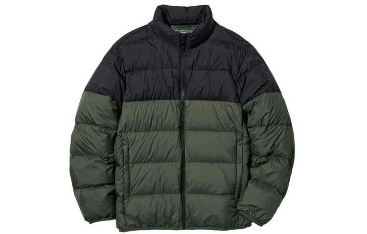 UNIQLO Down Jackets Men's Olive Stand Collar Moderate Other