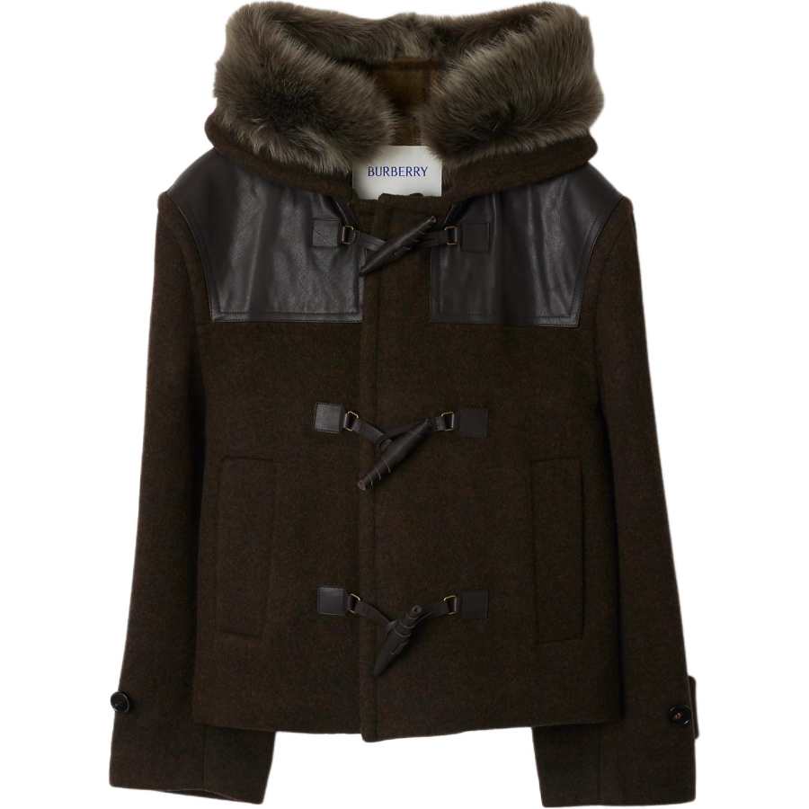 Burberry Wool Duffle Jackets & Coats Men's Brown
