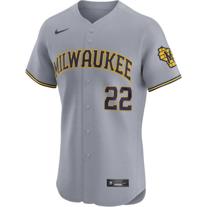 Nike Nike Christian Yelich Milwaukee Brewers Men's Nike Dri-FIT Adv Mlb Elite Jersey