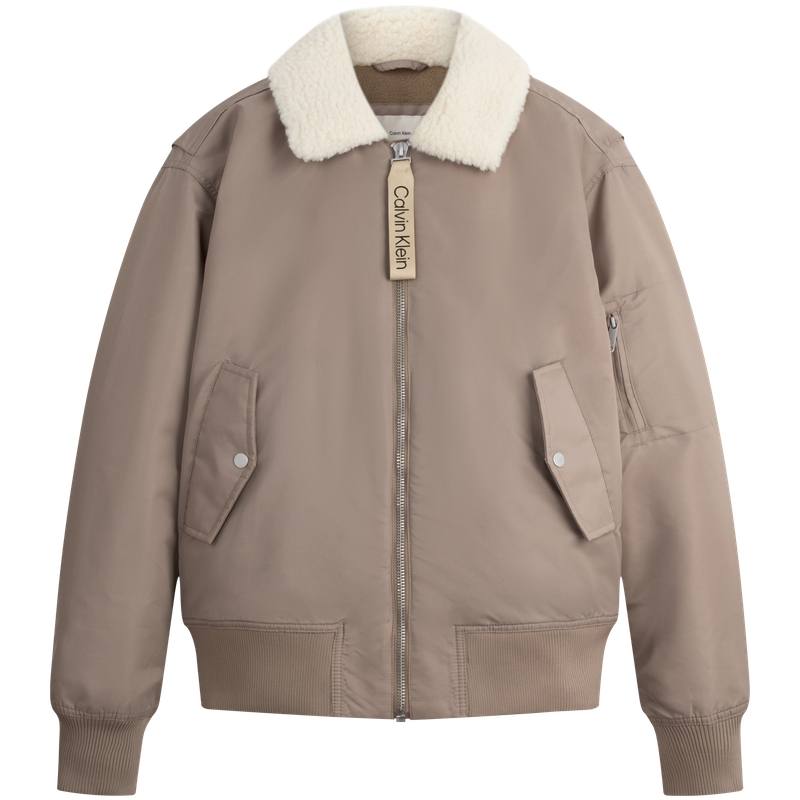 CALVIN KLEIN Puffer Jacket Men's Earth Brown