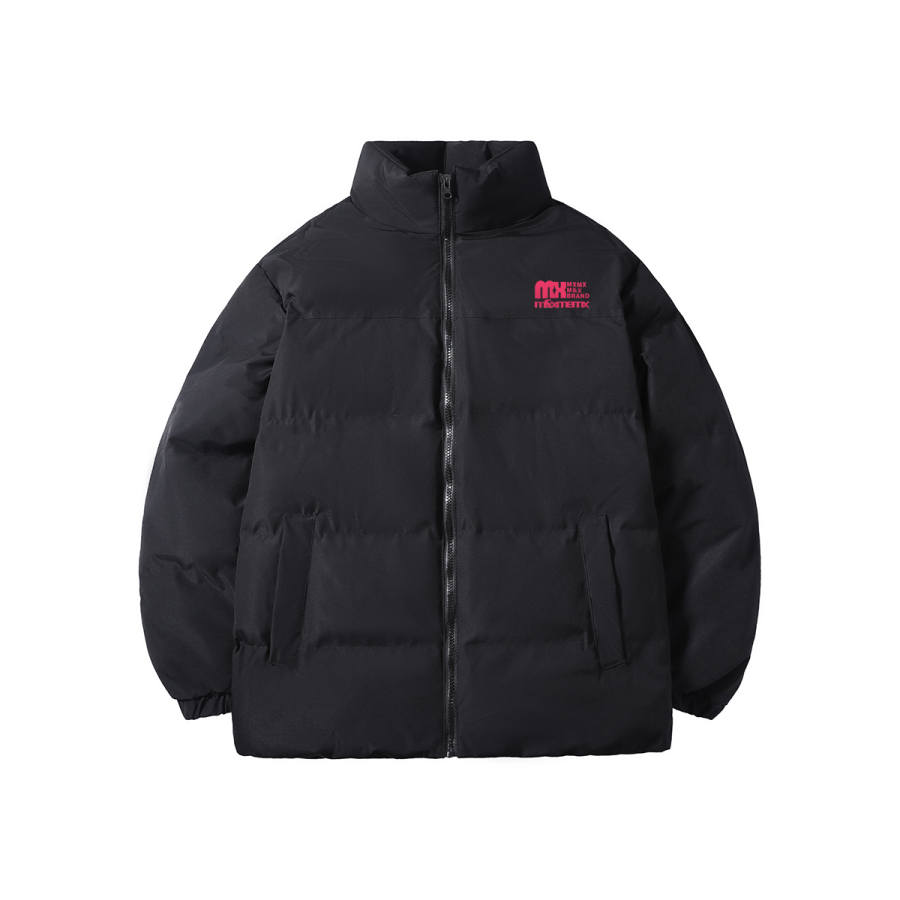 M&X MEDX Puffer Jackets Unisex Stand Collar Moderate Padded Puffer Jacket