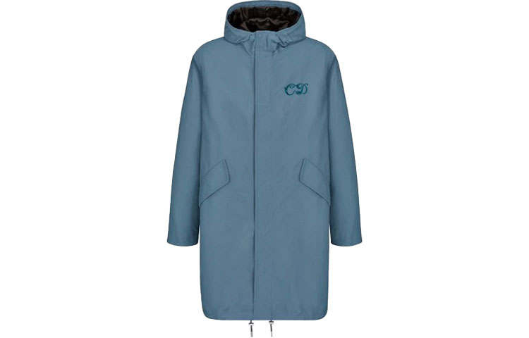 DIOR Quarterly New Products Parka Coat Men's Blue