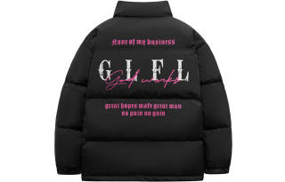 GLFL Down Jackets Unisex Stand Collar Thickened Puffer Jacket