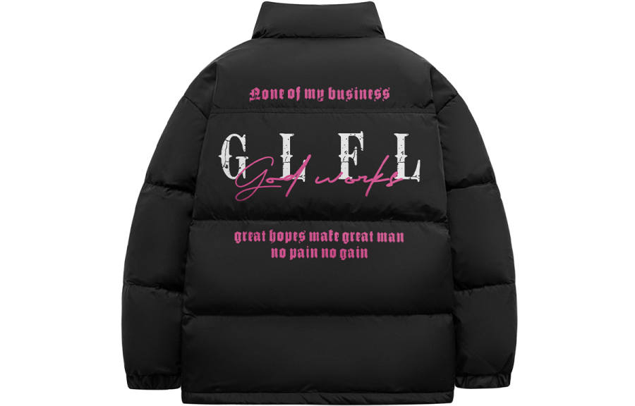 GLFL Down Jackets Unisex Stand Collar Thickened Puffer Jacket