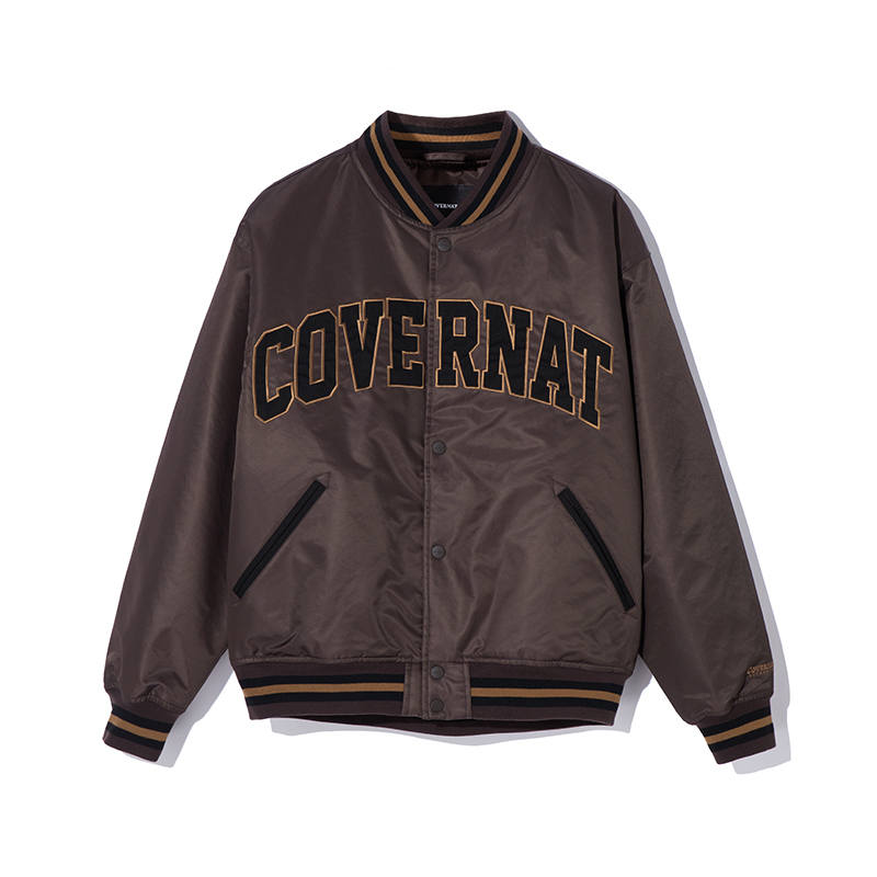 COVERNAT FW24 Casual Jackets & Coats Comfortable Versatile Street Style Baseball Jacket Unisex Brown