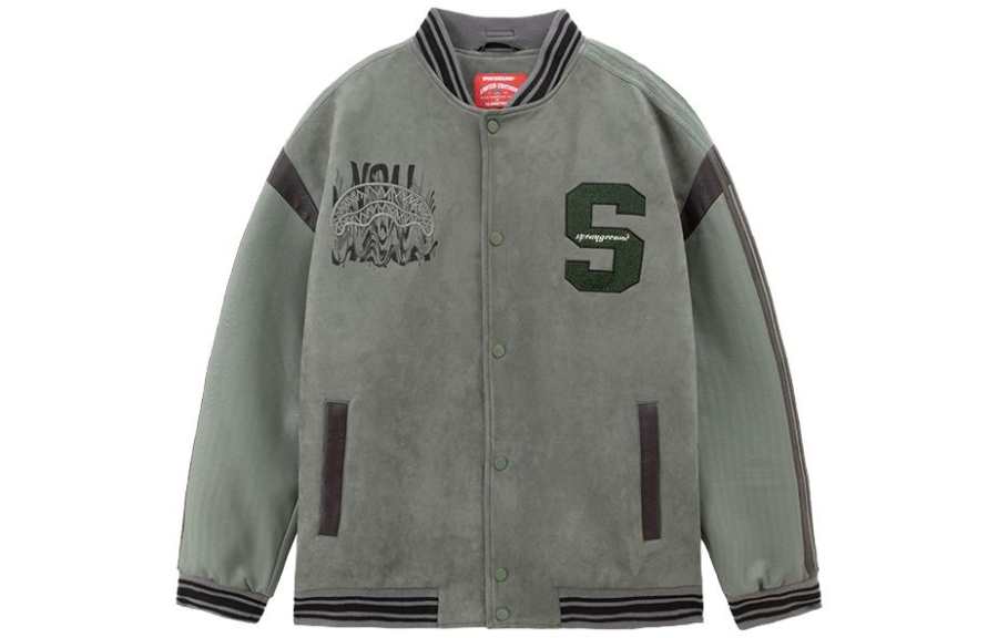 SPRAYGROUND Baseball Jerseys Men's Baseball Collar Moderate Straight Fit