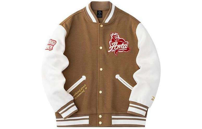 ANTA Anta Life Collection Baseball Jacket Unisex Hazelnut Brown