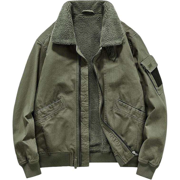 JEEP SPIRIT Jackets Men's Lapel Thickened Pilot