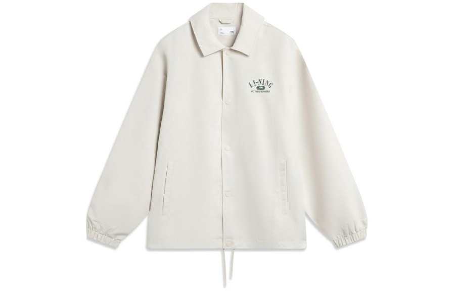 Li-Ning Li Ning Lotus Leaf Sports Fashion Collection Jackets & Coats Unisex Silver Birch Gray