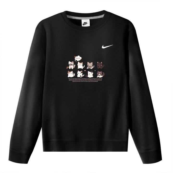Nike Nike Sweatshirts Unisex Black Crew Neck Moderate Regular