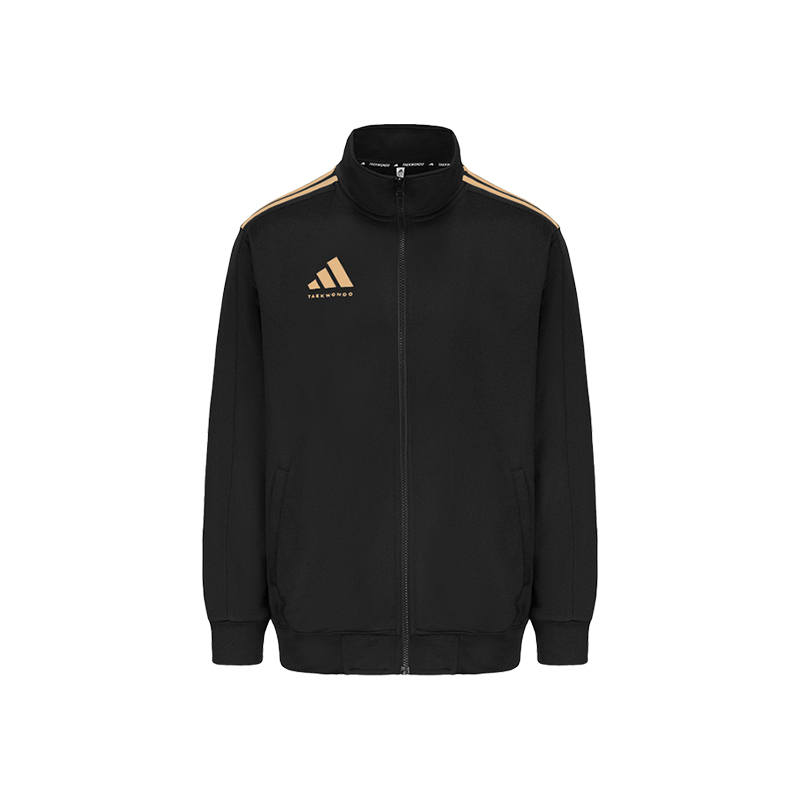 Adidas Adidas Jackets & Coats Unisex Black With Gold Stripes