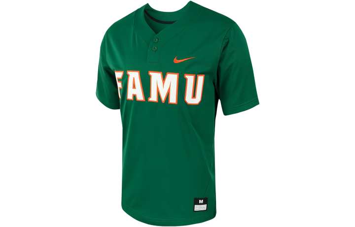 Nike Nike Baseball Jerseys Men's Green V Neck Moderate Straight Fit