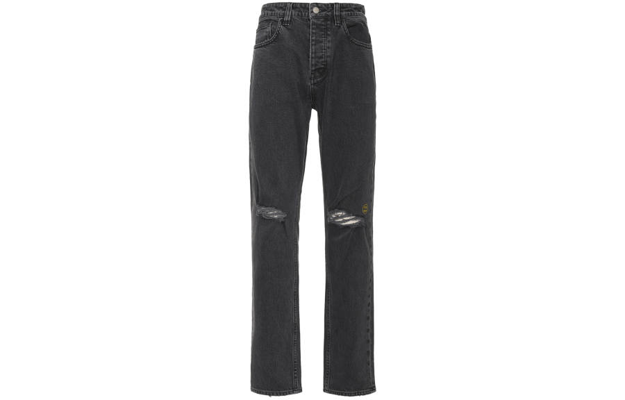 Drew house Smiley Collection Jeans Unisex Black Moderate Tapered Pants