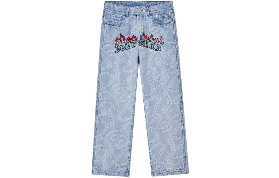 PASET Luxury Streetwear Jeans Unisex Blue
