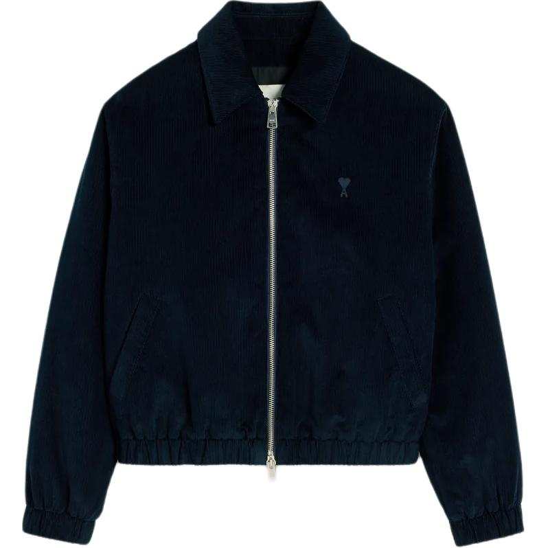 AMIPARIS Ami Paris Ami De Coeur Zip Up Corduroy Shirt Jacket
