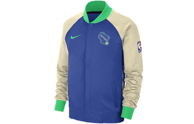 Nike Nike Dri Fit Milwaukee Bucks Showtime City Edition Jackets & Coats City Edition, Milwaukee Bucks Men's Blue
