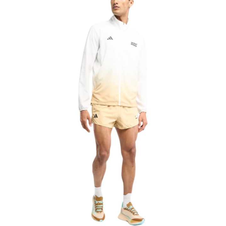 Adidas Adidas AdizeroESSENTIALS FW24 Jacket Men's White/Yellow Color