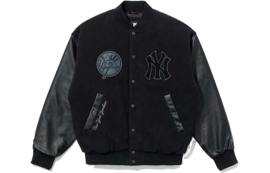 New Era Baseball Jerseys Unisex Black Baseball Collar Moderate