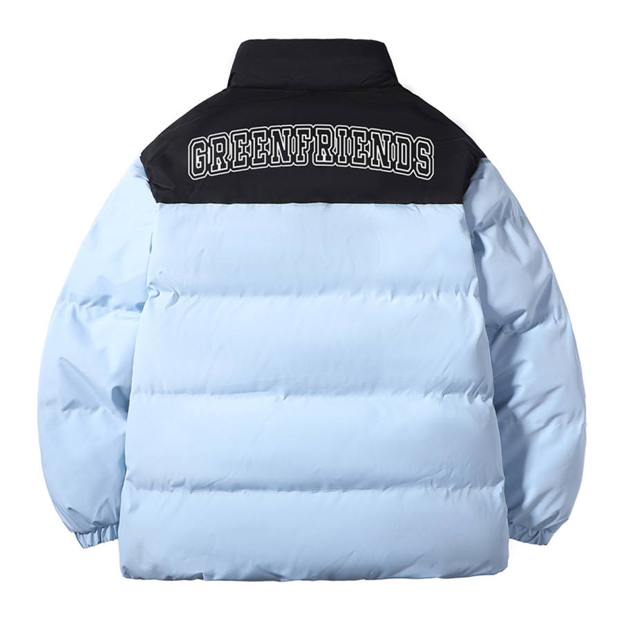 GF Puffer Jackets Unisex Stand Collar Thickened Padded Puffer Jacket
