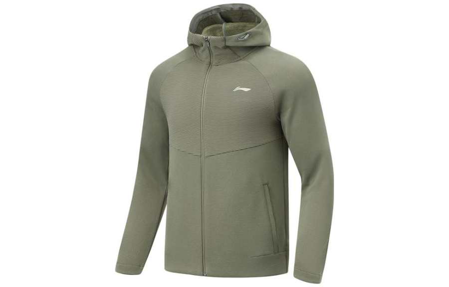 Li-Ning Li Ning Fitness Series Jackets & Coats Men's Mixed Color Snail Smoky Green